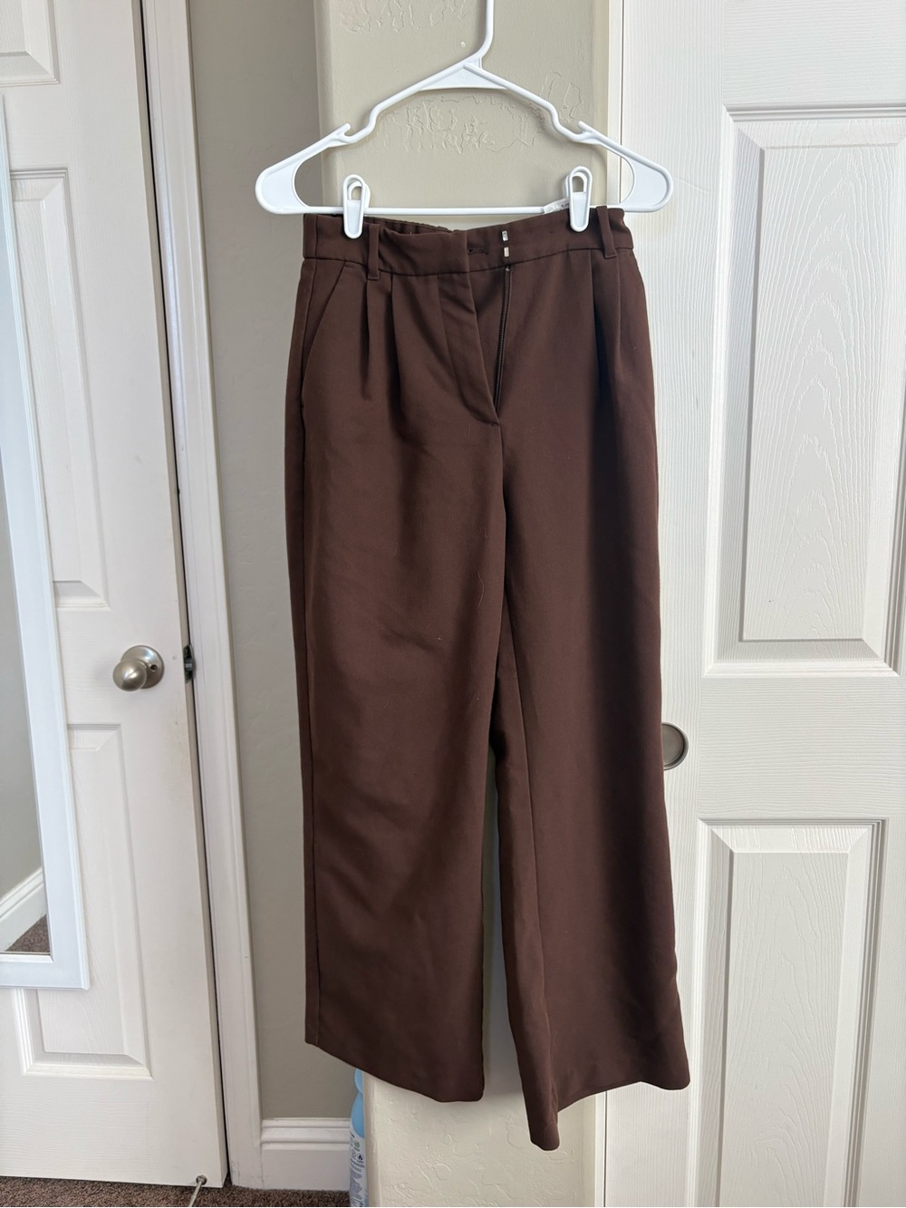 Abercrombie Brown Curve Love Wide Leg Trousers